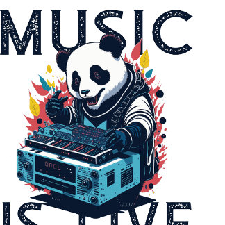 musiken lever på t shirt