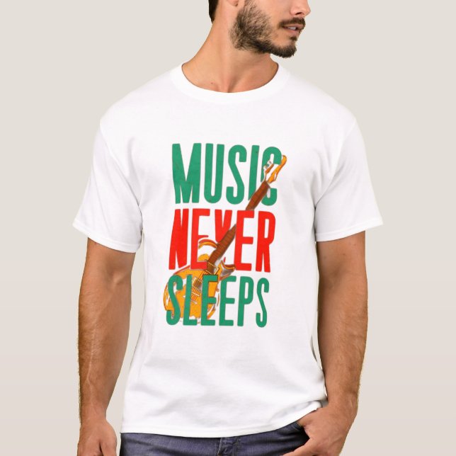Musiken lyser aldrig t shirt (Framsida)