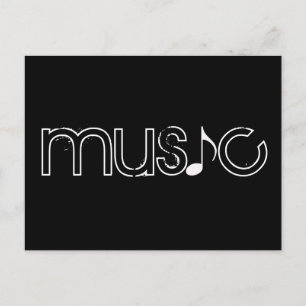 musiken ord vykort