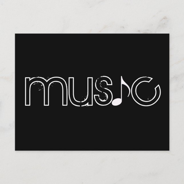 musiken ord vykort (Framsida)