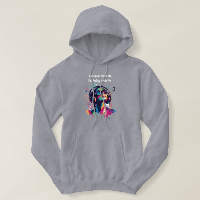 Musiken tar mig, känslan håller mig. t shirt (Design framsida)