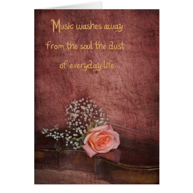 Musiken Tvättar borta.. Hälsningskort (Framsidan)