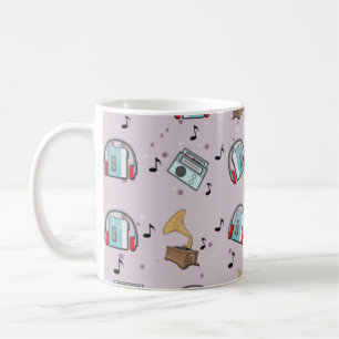 Musikenheter Mönster Kaffemugg