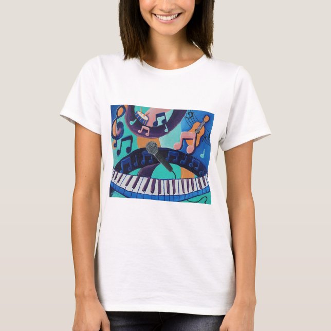 Musikens anda - Kvinnors T-Shirt (Framsida)