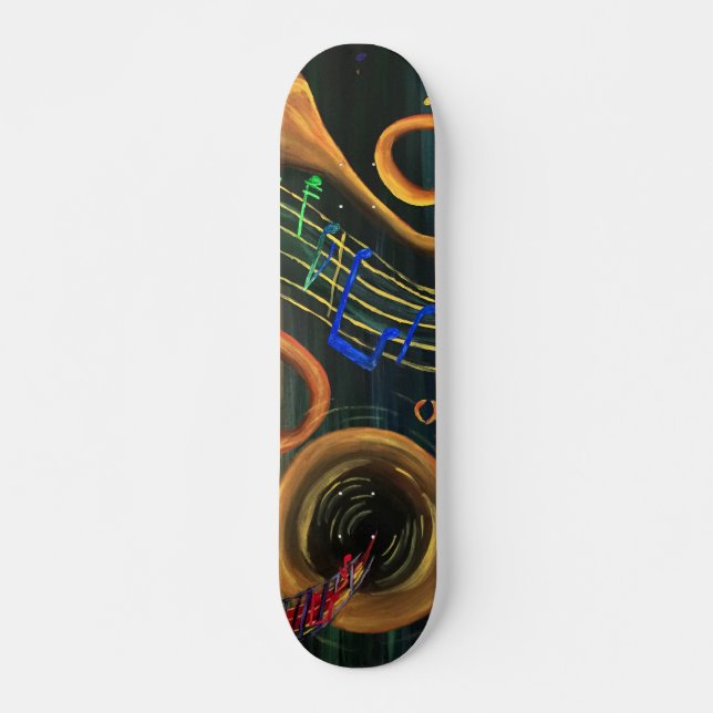 Musikens art mini skateboard bräda 18,5 cm (Framsida)