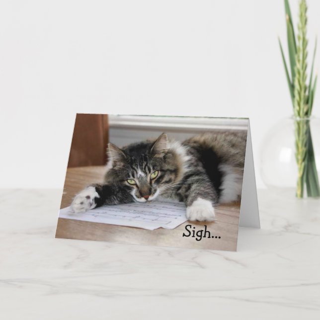 Musikens födelsedagskort Sång Kort (Framsida)