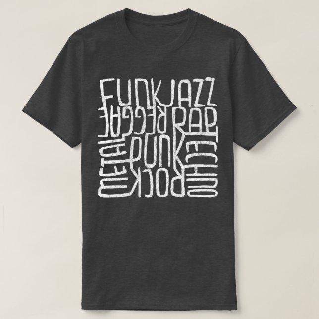 Musikens genre Eclectic Typography T Shirt (Design framsida)