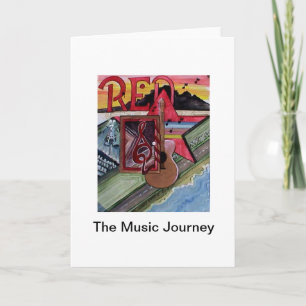 Musikens journey-hälsningskort kort