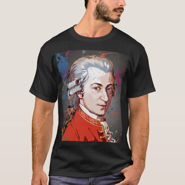 Musikens titans: Mozart T Shirt (Framsida)