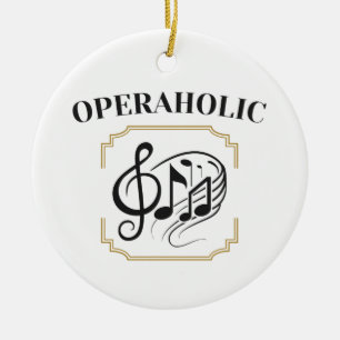 Musikentusiast för Operaholopera Singer Fläkt Älsk Julgransprydnad Keramik