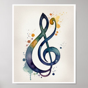Musikentusiaster Poster Wall Art Art