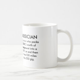 Musiker definierar muggen kaffemugg