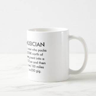 Musiker definierar muggen kaffemugg