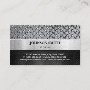 Musiker - Diamond Metall Plate Visitkort