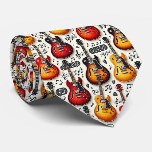 Musiker Faux Silkes Slips Gitarr Retro Noter