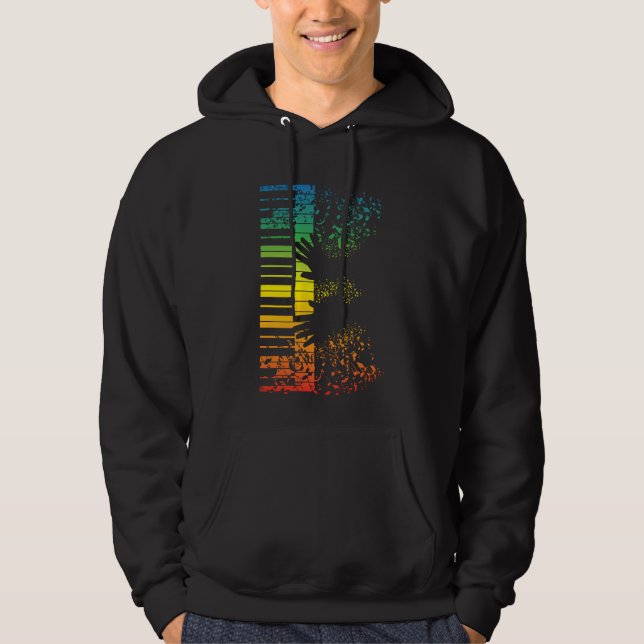 Musiker för musik för tangentbordpianogåvan hoodie (Framsida)
