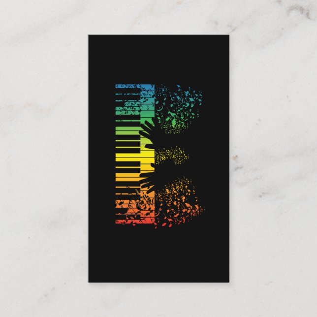 Musiker för musik för tangentbordpianogåvan visitkort (Framsida)