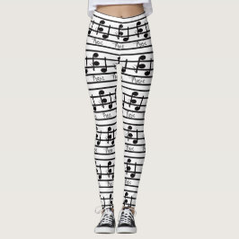 Musiker för musik noter för mode för stil för leggings