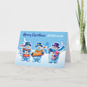 Musiker för snögubbear för kort