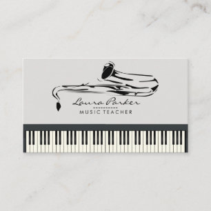 Musiker för tangentbord för piano för visitkort