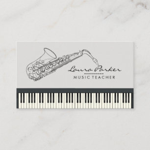 Musiker för tangentbord för piano för visitkort