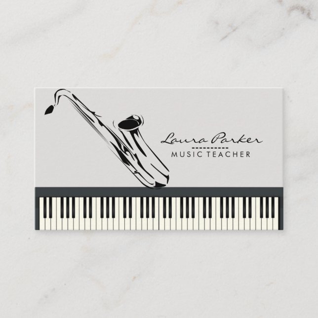 Musiker för tangentbord för piano för visitkort (Framsida)