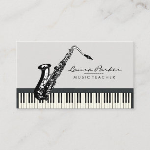 Musiker för tangentbord för piano för visitkort