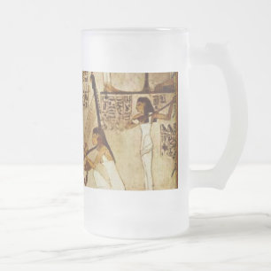 Musiker från Akhnaton Ancient Egyptian History Mug Frostat Ölglas