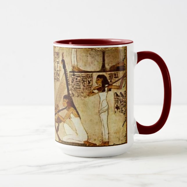 Musiker från Akhnaton Egyptian History Mugg (Höger)