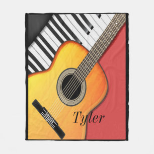 Musiker, Gitarr, Keyboard, Anpassad Fleecefilt