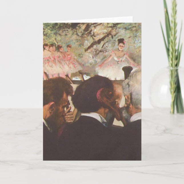 Musiker i orkesteren av Edgar Degas kortet Kort (Framsida)