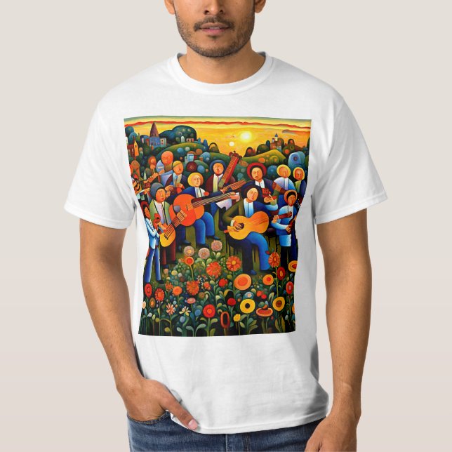 Musiker i trädgården 2 t shirt (Framsida)