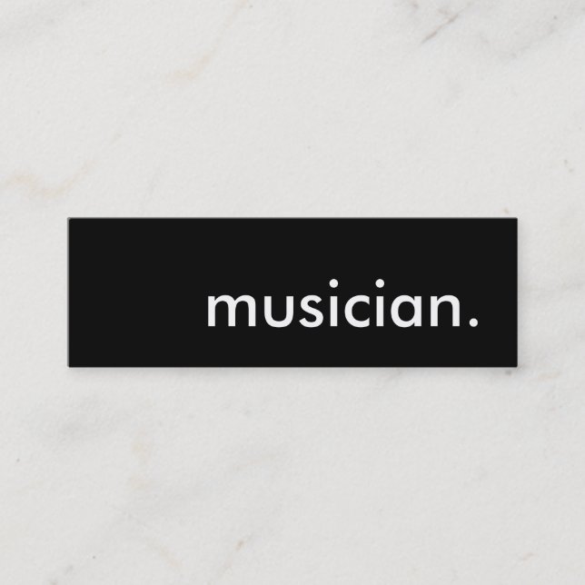 Musiker. Mini Visitkort (Framsida)
