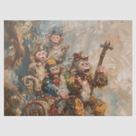 Musiker - Oljemålning Stil Tissue Paper