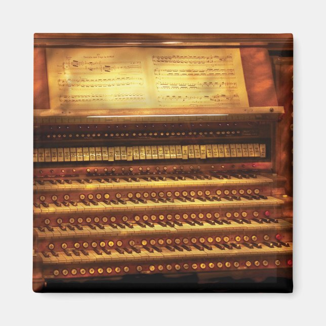 Musiker - Orgelspelare - Pipaorgel Magnet (Framsidan)