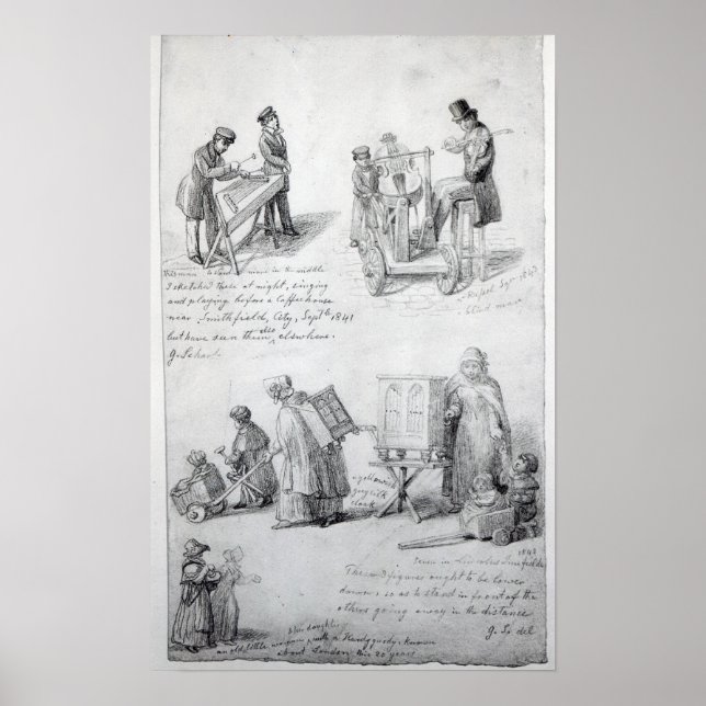 Musiker på Londons gator, 1841-43 Poster (Framsidan)