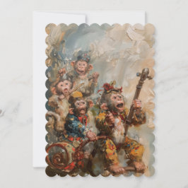 Musiker - Platt inbjudan storlek 12,7 cm x 17,8 cm