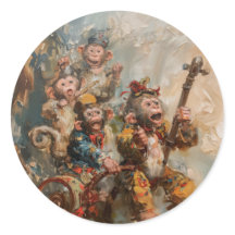 Musiker - Runda Stickers for Stationery