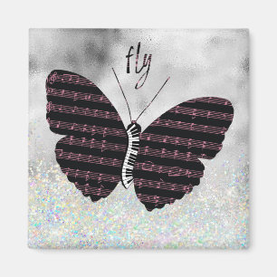 Musiker, sångare, Piano Player Butterfly Magnet