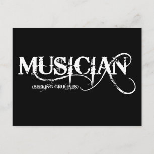 Musiker...söker grupper! vykort