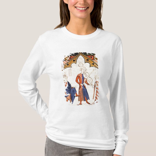 Musiker som leker en Viola och en tamburin Tee Shirt (Framsida)