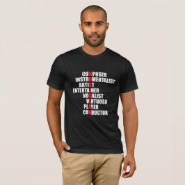 MusikerAcrosticmanar T-tröja (mörk) Tee Shirt