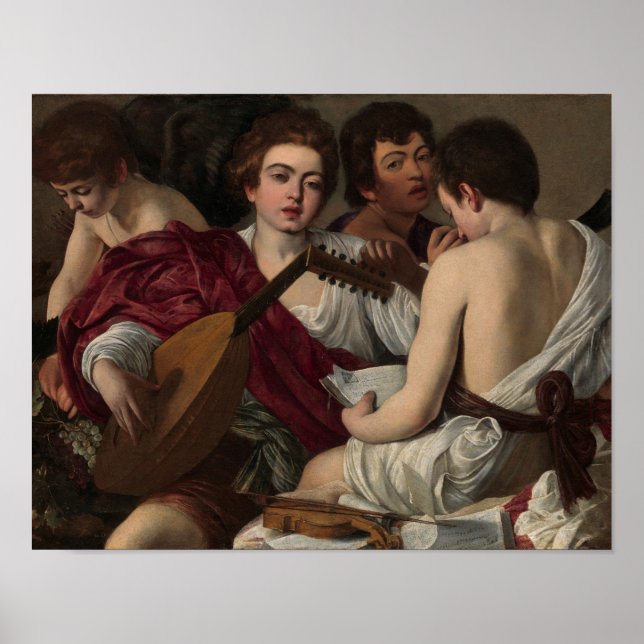 Musikerna av Caravaggio Print Poster (Framsidan)