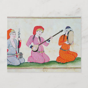 Musikerna Costumes de la Cour et de la Vykort
