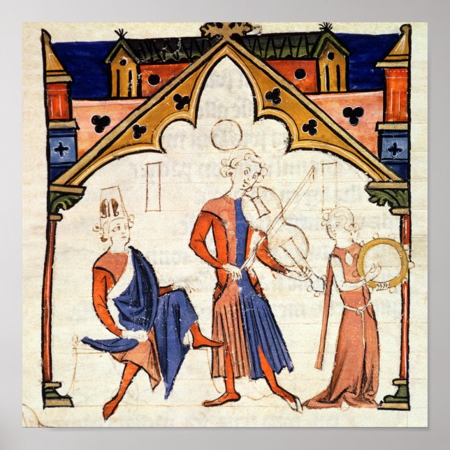 Musikers spelar Viola och Tambourine Poster (Framsidan)