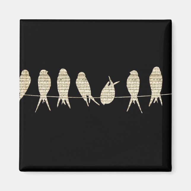 Musikfåglar Magnet (Framsidan)
