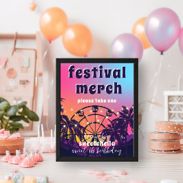Musikfestival | Söt 16 Festival Merch Sign Poster