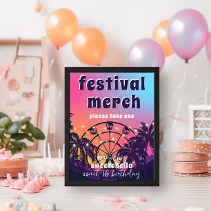 Musikfestival Söt 16 Festival Merch Sign Poster