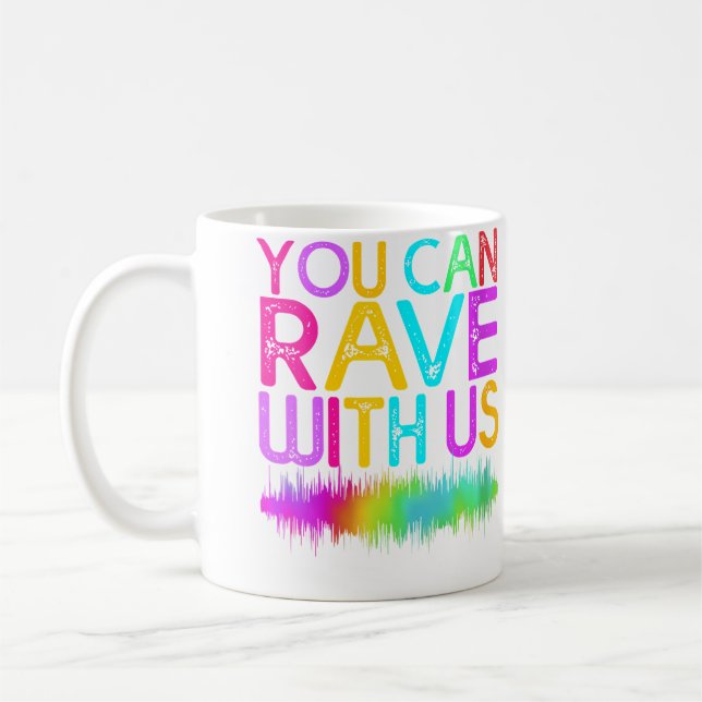 Musikfestival Techno Edm Rave Kaffemugg (Vänster)