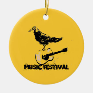 musikfestivalkonst julgransprydnad keramik